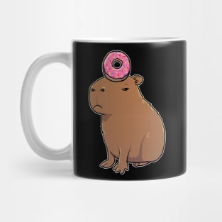 Capybara with a donut on its head Mug